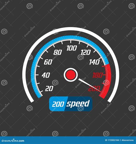 Car Speedometer Acceleration Of A Car To Maximum Speed Vector