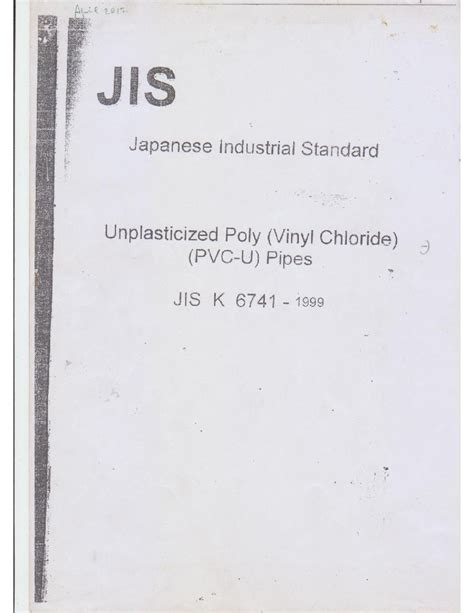 JIS K 6741 1999 - JIS Standard - April 2012 JIS Japanese Industrial ...