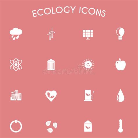 Ecology Icons Set Stock Vector Illustration Of Grow 64565855