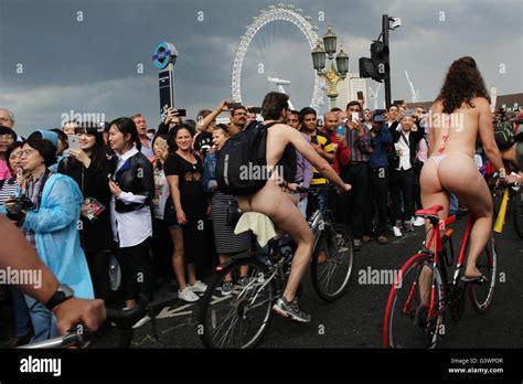 London World Naked Bike Ride WNBR UK Stock Photo Alamy