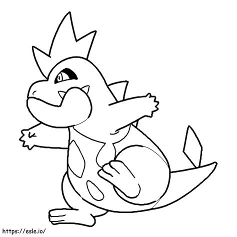 Free Croconaw Pokemon Coloring Page