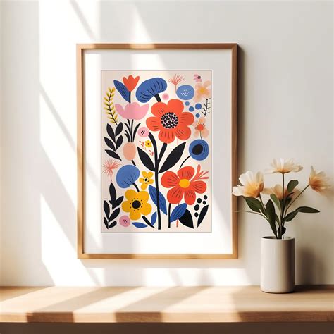 Matisse Flower Print Botanical Wall Art Floral Decor Posters Digital