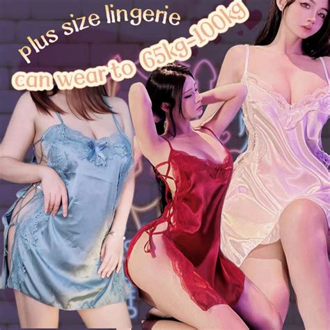 Jual Lingerie Jumbo Lingerieing Wanita Jumbo Sleepwear Wanita Baju Tidur Satin Can Wear To Kg