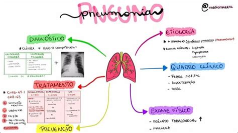 Mapas Mentais Sobre PNEUMONIA Study Maps In 2024 Pneumonia