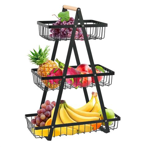 Graters 3 Tier Fruit Basket Fruit And Vegetable Basket Removable