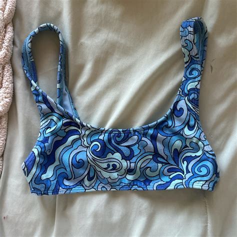Pacsun Ocean Print Bikini Top Size Xs Super Cute Depop