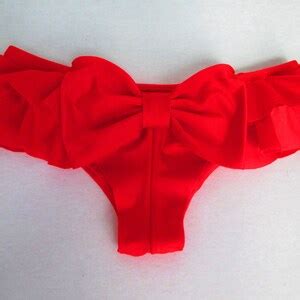 Cheeky Bikini Brazilian Bikini Bottom Beach Ruffled Brazil Bow Back Bikini Seamless Bikini Low