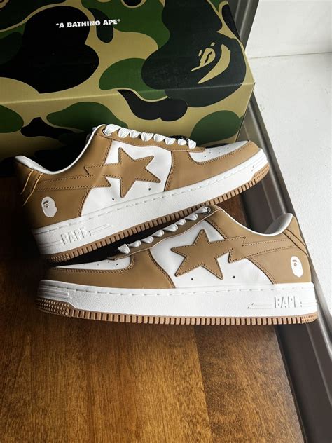 Bape Bape Sta Brown Beige Bapestas Grailed