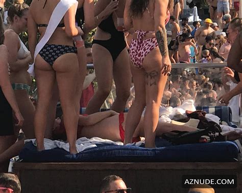 Candice Brown Hot Sexy Body In A Red Bikini At Wet Republic Pool Party In Vegas Aznude