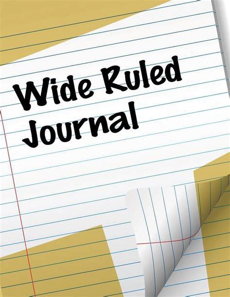 Wide Ruled Journal Paperback