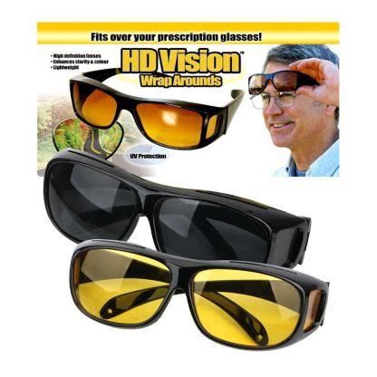 Hd Vision Wraparounds (2-In-1 Set, Night Vision and Sunglasses) – Extra ...
