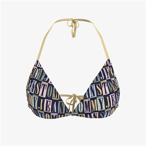 Tommy Hilfiger Adjustable Triangle Kad N Siyah Bikini St Kadin Mayo Bikini