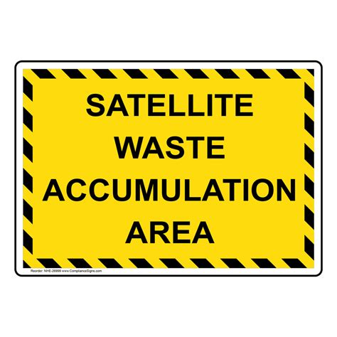 Hazmat Waste Sewer Sludge Sign Satellite Waste Accumulation Area