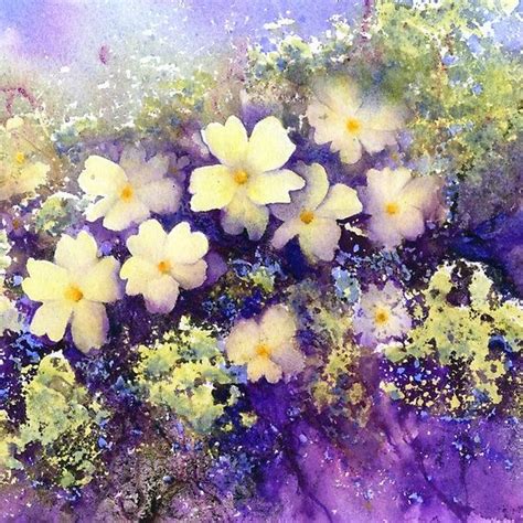 Primroses and Violets by Jacki Stokes | Primroses, Anime scenery ...