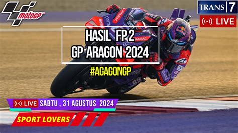 Hasil Motogp Hari Ini Hasil Latihan Bebas GP Aragon 2024 FP 2 Aragon