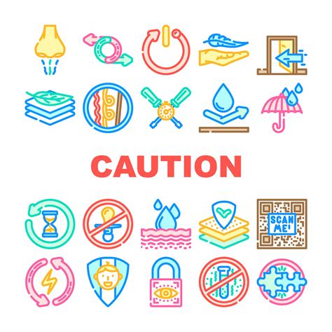 product caution label warning icons set 47624148 Vector Art at Vecteezy