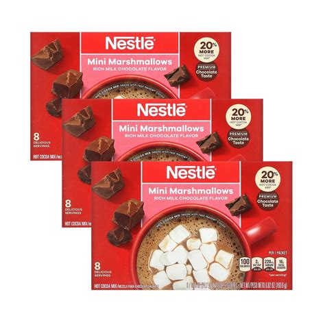 Nestle Rich MILK CHOCOLATE Hot Cocoa Mini Marshmallows Mix Env Pack JAN