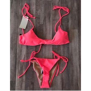 Tobi Swim Nwt Tobi Neon Pink Bikini Set Poshmark