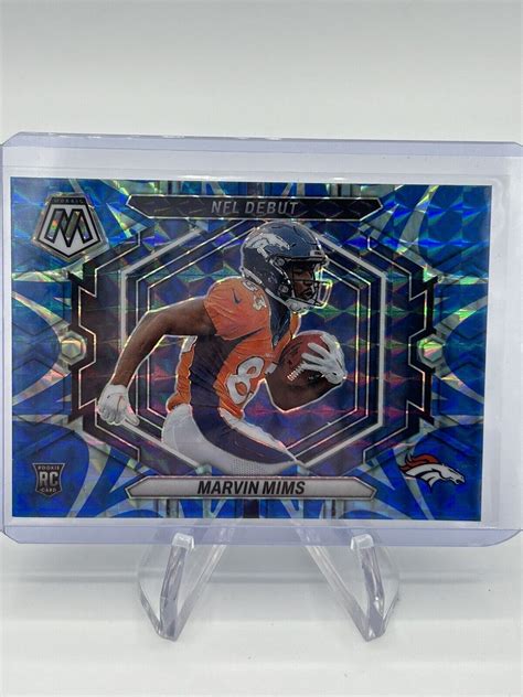 2023 PANINI MOSAIC MARVIN MIMS NFL DEBUT BLUE REACTIVE RC ND 13 DENVER