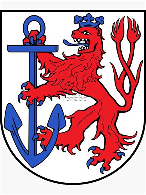 Coat of arms of Düsseldorf Germany Sticker by Tonbbo Redbubble