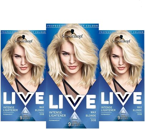 Schwarzkopf Live Intense Blonde Lightener Pack Permanent Lightening Colour With Anti