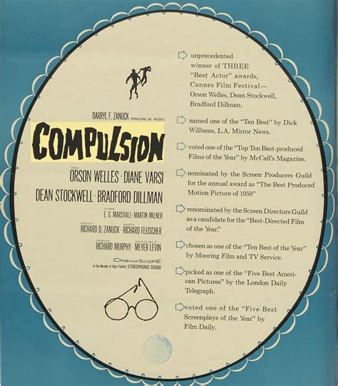 Behind The Scenes “compulsion”1959 The Magnificent 60s