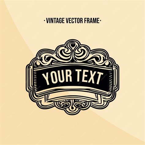 Винтажная рамка для написания текста сообщения | Премиум векторы
