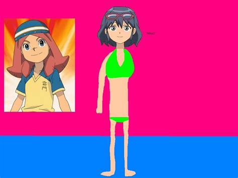 Otonashi Haruna Wearing Bikini In Pool Inazuma Eleven Fan Art 17527116 Fanpop