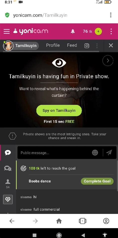 Tamilkuyin 11 Spy Face Pussy Compilation