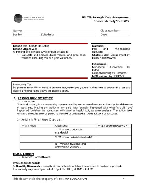 Chapter 4 Student Activity Sheet Making The Minimum Answers Com 4
