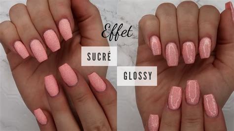 Ongles En Gel Effet Sucre Glossy Nail Art Youtube