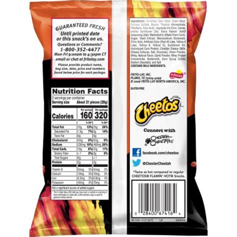 Cheetos Crunchy XXTRA Flamin Hot Crunchy Cheese Snacks Oz Ralphs