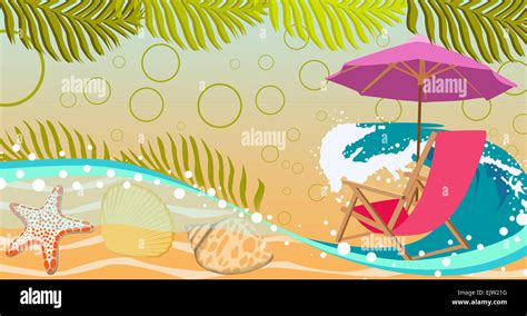 Summer Holiday Travel Advert Poster Or Flyer Background With Empty