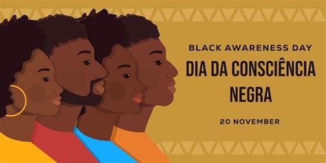 Premium Vector Dia Da Consciencia Negra Horizontal Banner Illustration