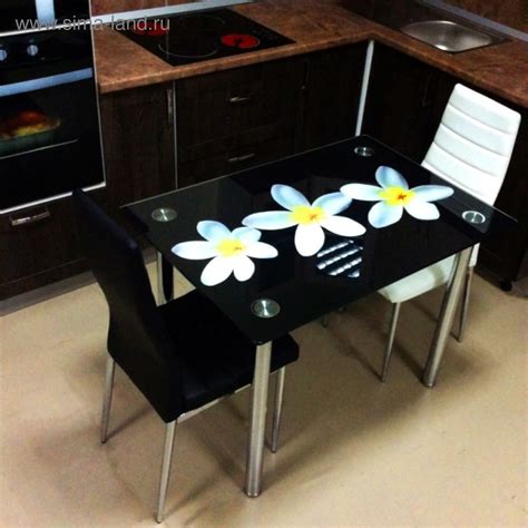 Стол кухонный черный - 43 фото