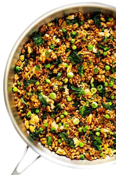 Ginger Kale Fried Rice - Gimme Some Oven