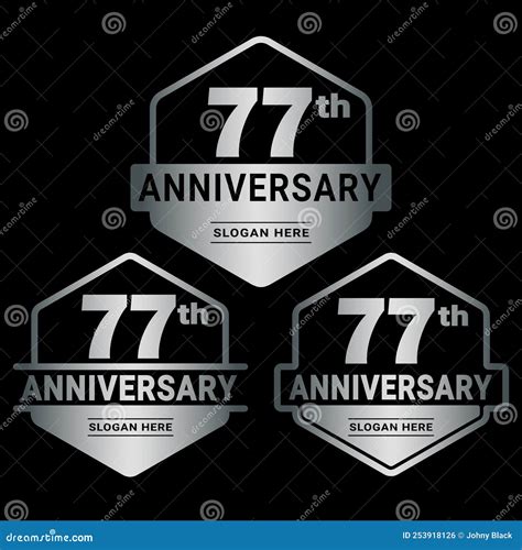 77 Years Anniversary Celebration Logotype 77th Anniversary Logo