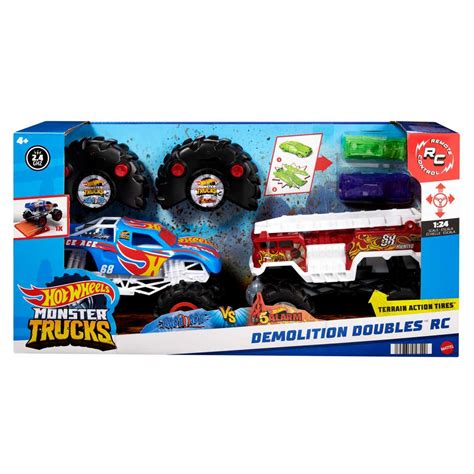 Hot Wheels Rc Monster Trucks Demolition Doubles Rc 2pk Tates Toys