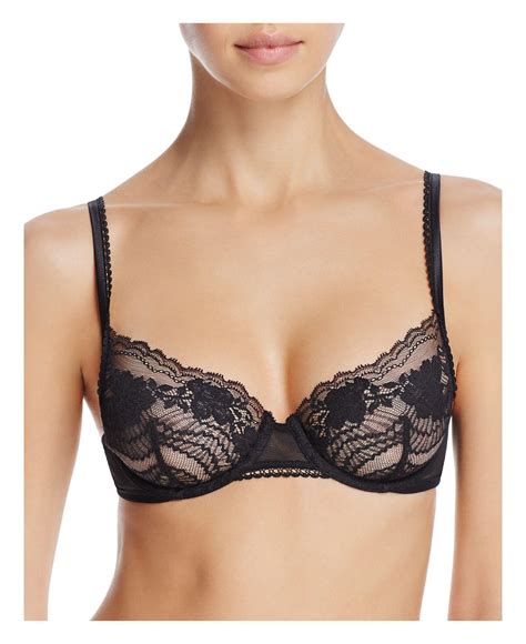 Lyst La Perla Lapis Lace Sheer Underwire Bra In Black