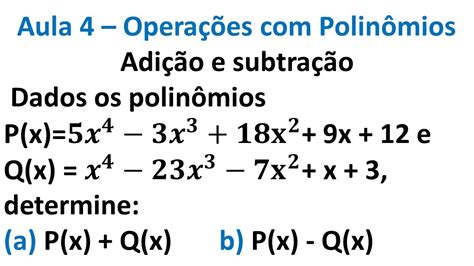 Adição E Subtração De Polinômios Exercícios 8 Ano - Adição E Subtração De Polinômios Exercícios - GITEDU