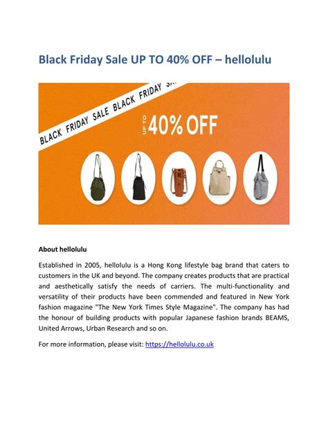 PPT - Black Friday Sale UP TO 40% OFF – hellolulu PowerPoint ...