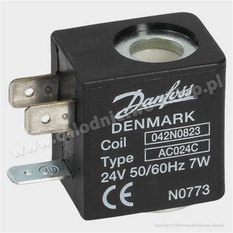 Cewka Zaworu Elektromagnetycznego Danfoss Ac024c 7w 24v Ac 50 60hz Ze Stykami Płaskimi 042n0823