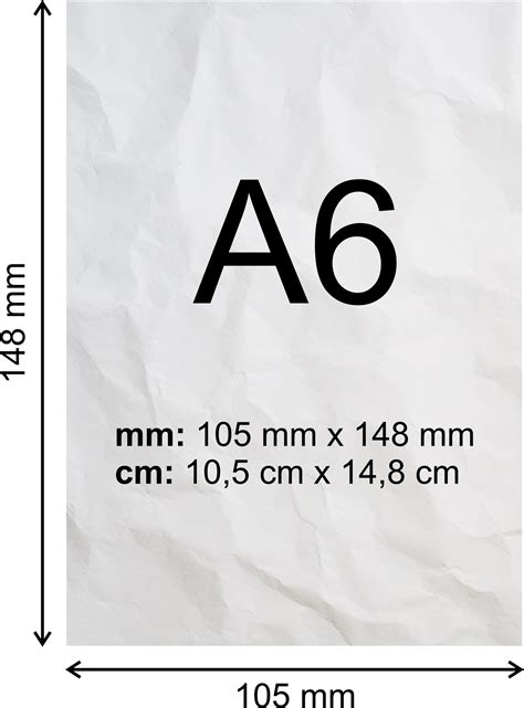 Format A6: wymiary i rozdzielczość » 105 mm x 148 mm
