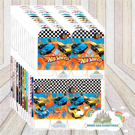 Envio Imediato Kit C Und Caixa Milk E Caixa Cora O Lembrancinhas Tema Hot Wheels Sem Nome