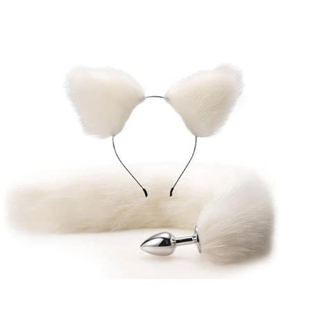 Plug Anal Orelhas Tamanho P Cor Branco Shopee Brasil