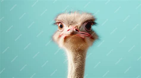 Premium Photo A Closeup Of An Ostrichs Face The Ostrich Is Looking At