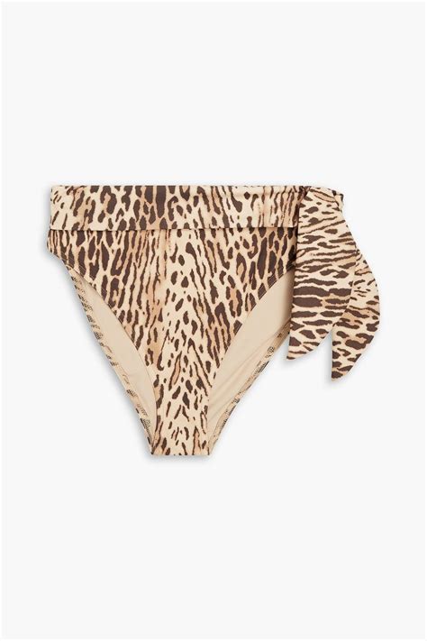 ZIMMERMANN Knotted Leopard Print High Rise Bikini Briefs THE OUTNET