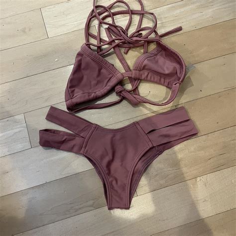Montce Bikini Set Lipstick Sizes Top Depop