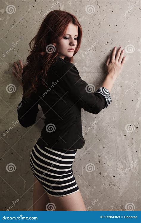 Hot Redhead Girl Stock Image Image Of Dress Female 27284369