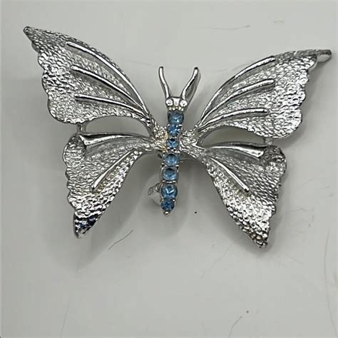 Gerrys Jewelry Vintage Gerrys Rhinestone Butterfly Brooch Poshmark